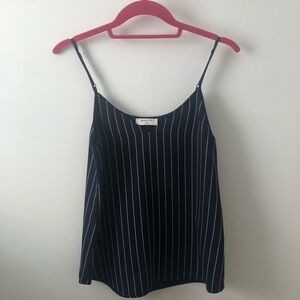 Aritzia Babaton Pinstripe Navy Camisole/Color-Navy/Size-XXS